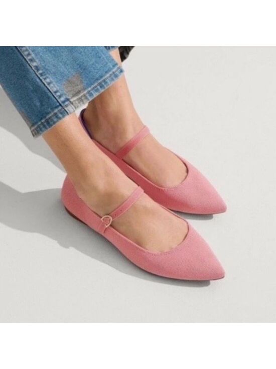 Rothy's Shoes - Rothy’s The Point Mary Jane Flats Shoes in Tulip Pink Women’s Size 5.5 - NWOB